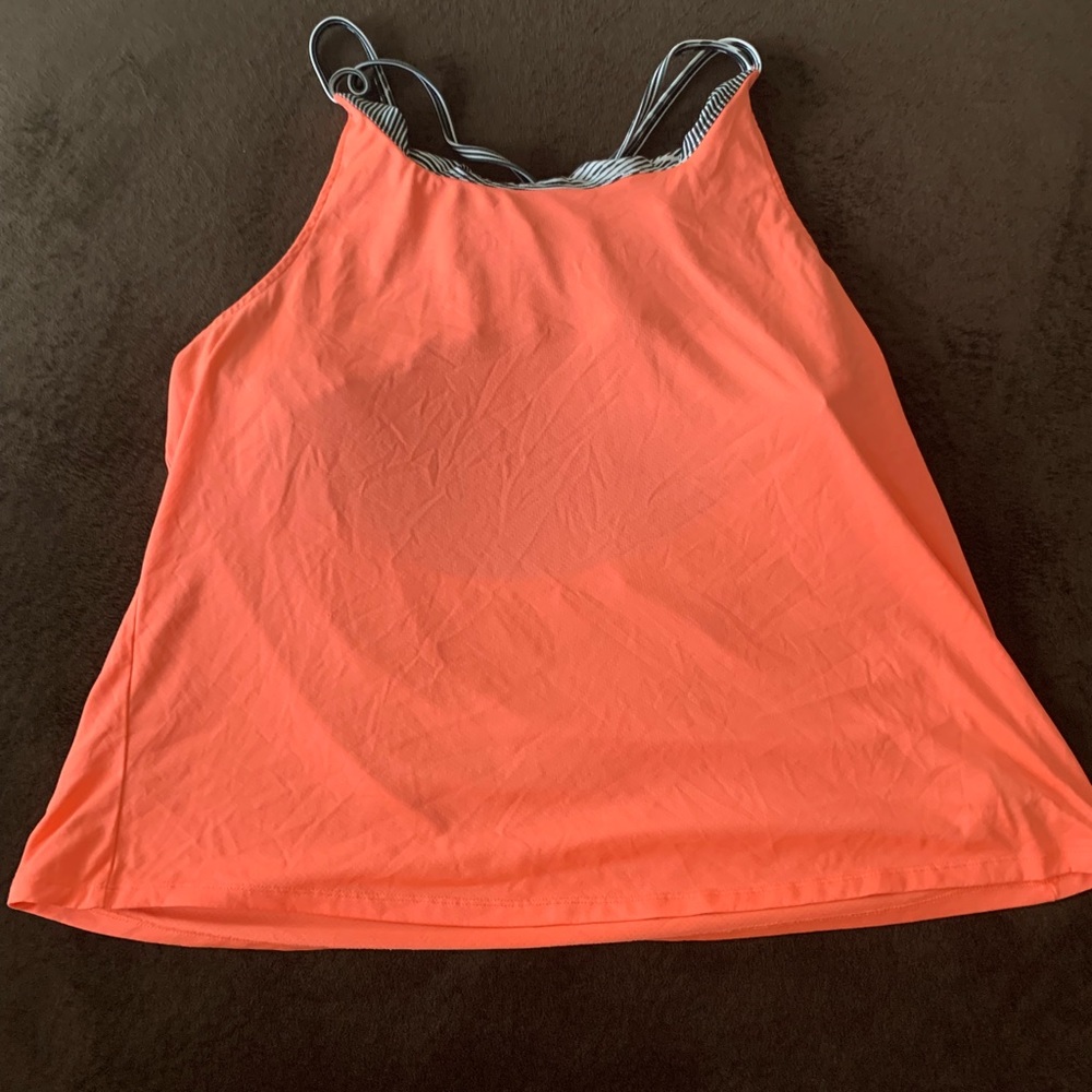Workout shirt with built in sports bra